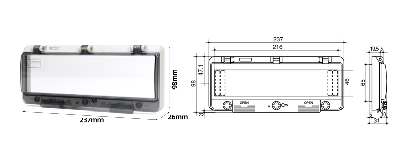 PHLTD 12-position waterproof window cover without bottom