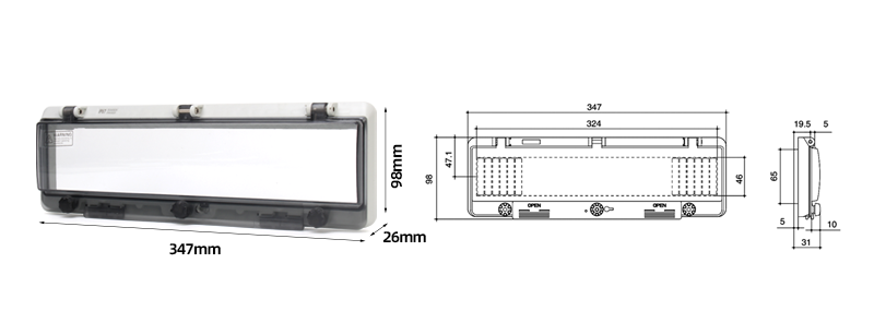 PHLTD PHLTD PHLTD 12-position waterproof window cover without bottom