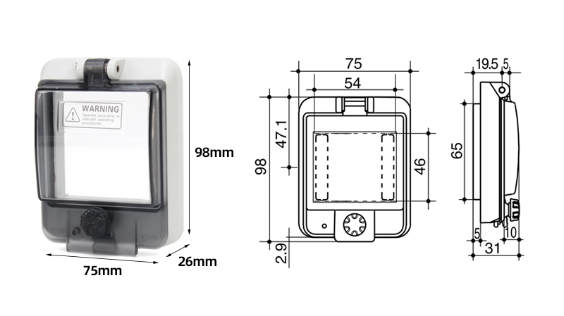 PHLTD 3-position waterproof window cover without bottom