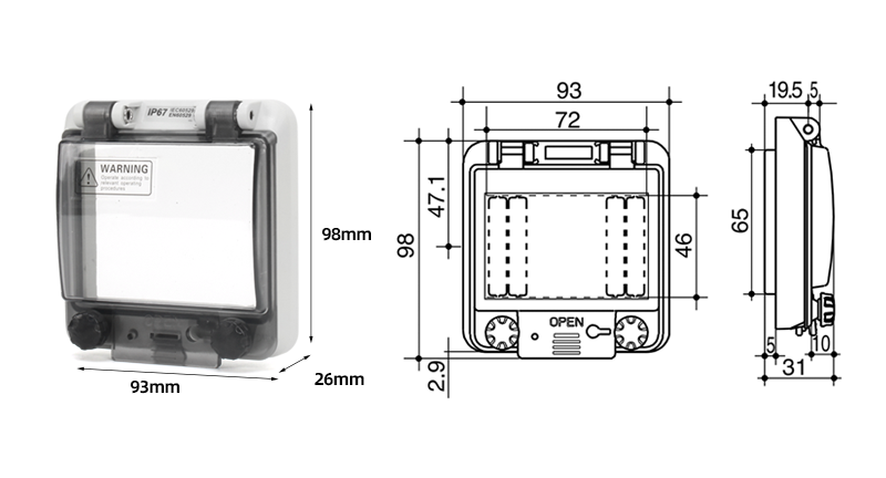 PHLTD 4-position waterproof window cover without bottom