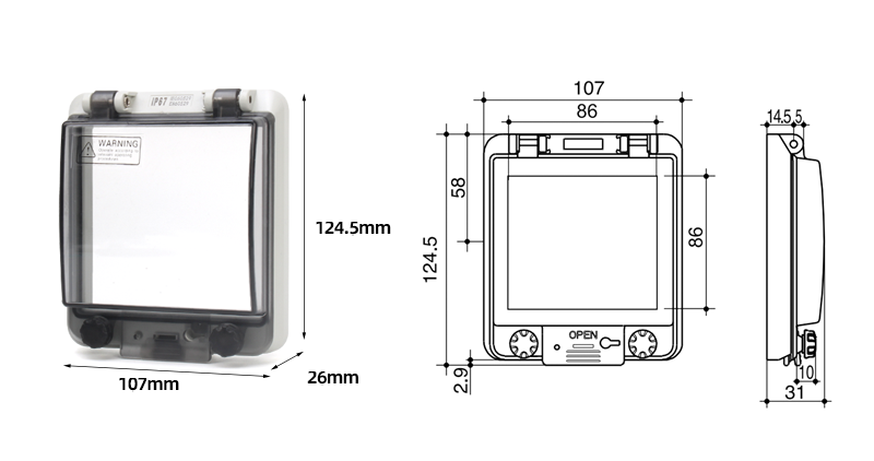 PHLTD PHLTD 4-position waterproof window cover without bottom