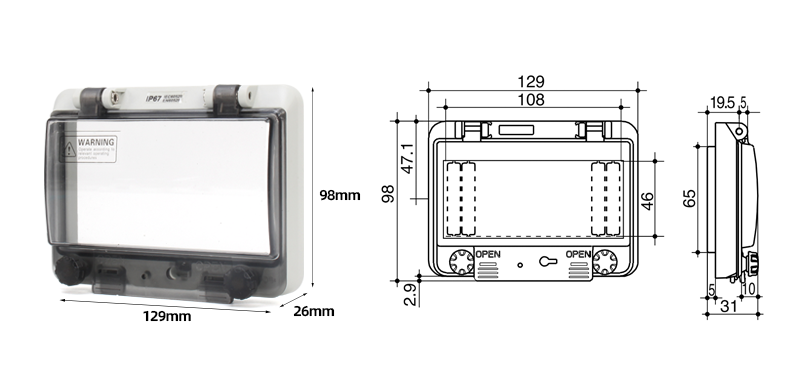 PHLTD 6-position waterproof window cover without bottom