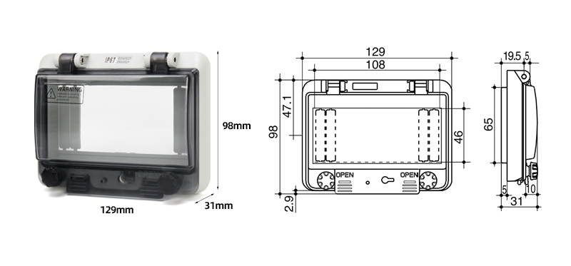 PHLTD 6 waterproof window covers with bottom