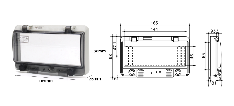 PHLTD 8-position waterproof window cover without bottom