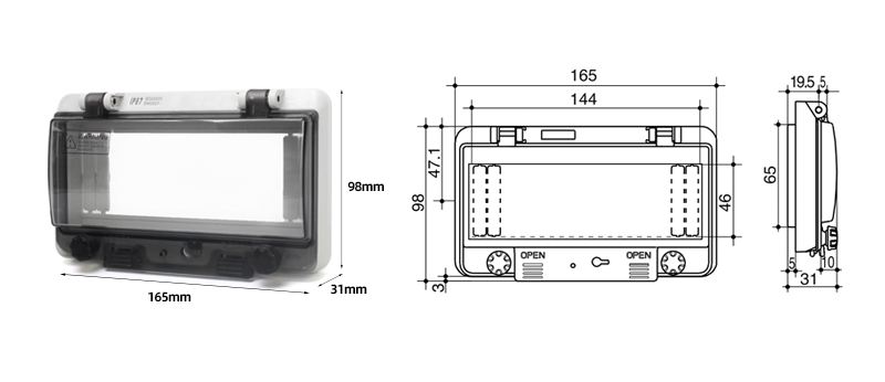 PHLTD 8 waterproof window covers with bottom