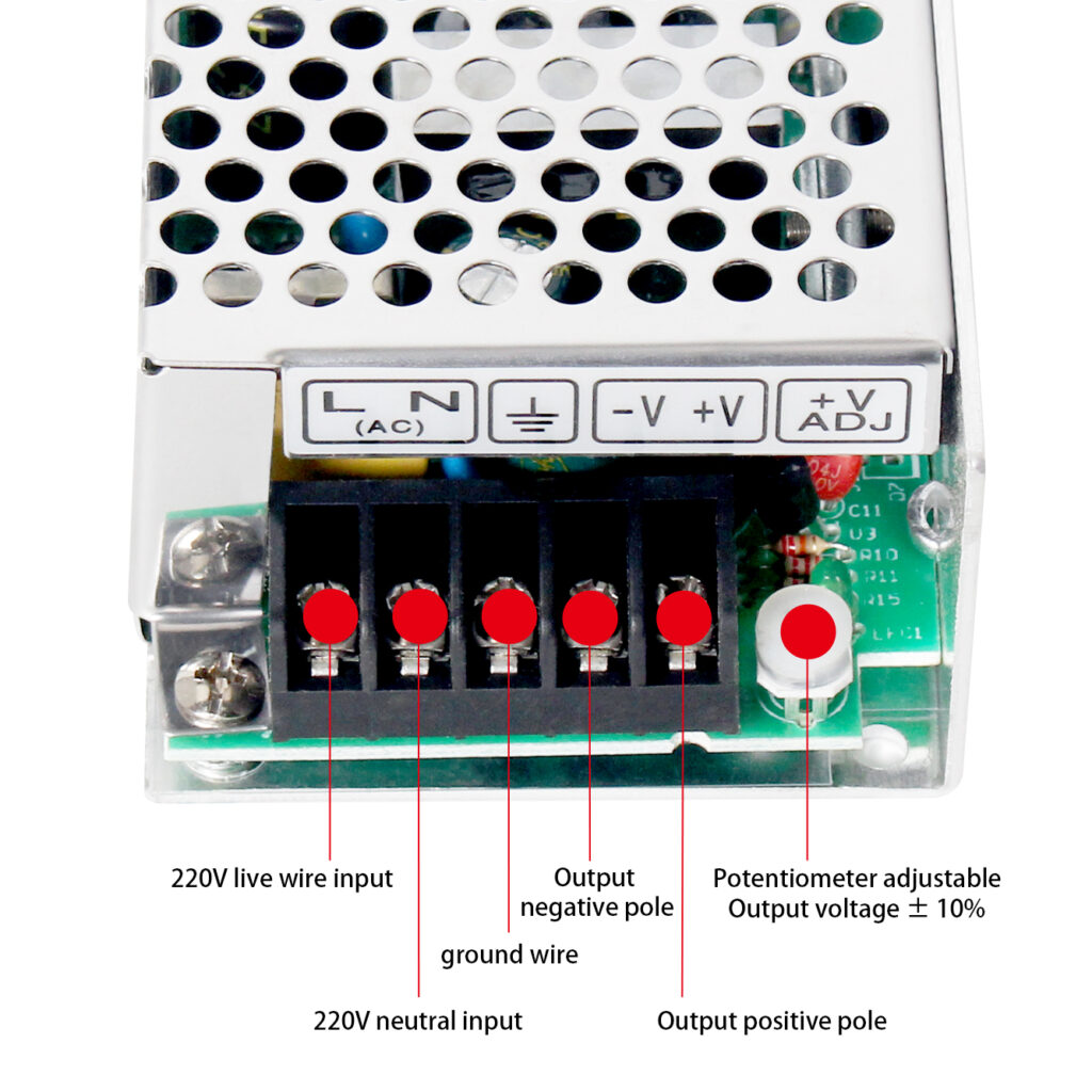 PHLTD MS series switch power supply wiring diagram, short circuit, overvoltage, overload protection