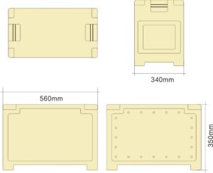 PHLTD Stage Lighting and Sound Equipment Stage Lighting Distribution Box Outer Box Size Drawing