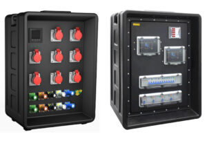 PHLTD large portable stage lighting distribution box can be customized with eight industrial plugs and ten rhino plugs with independent switches