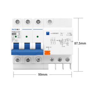 PHLTD track type miniature circuit breaker 110V-120V available, 3P63A size99x87.5mm