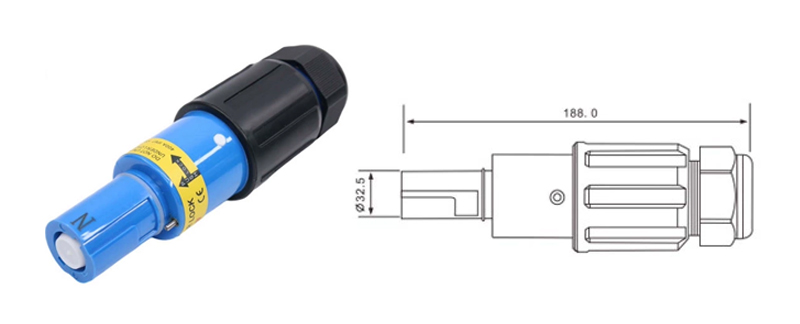 PHLTD European standard 150-400A380V single core rhinoceros plug, stage lighting high current quick connector, online female plug size diagram