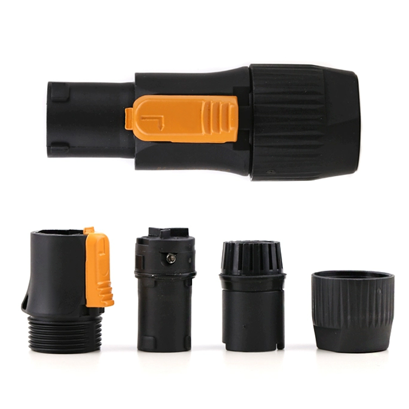 PHLTD IP65 Waterproof Beam Socket LED Large Screen Stage Lighting Audio Three-Pin Connector Plug Disassembly Diagram