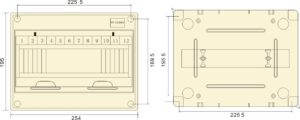 PHLTD waterproof distribution box switch box leakage protection surface mounted plastic HT-12 circuit air switch box size 245x110x194