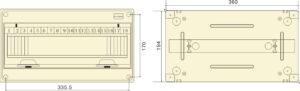 PHLTD waterproof distribution box switch box leakage protection surface mounted plastic HT-18 circuit air switch box size 357x110x200