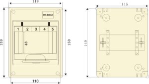 PHLTD waterproof distribution box switch box leakage protection surface mounted plastic HT-5 circuit air switch box size 120x100x154