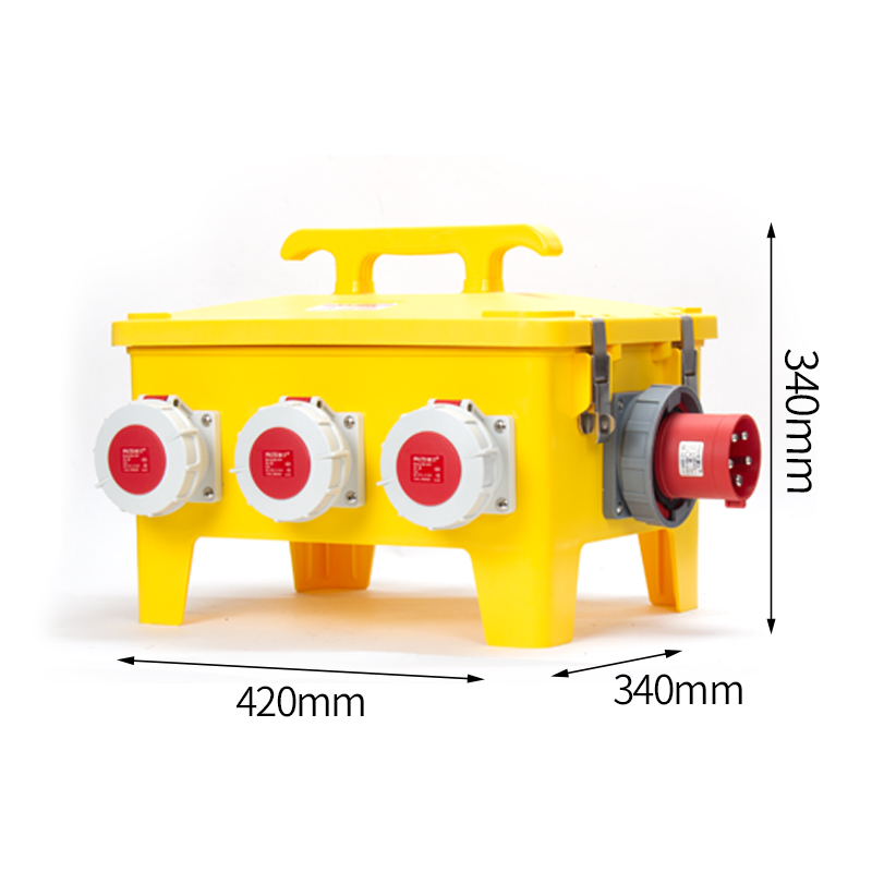 PHLTD Handheld Industrial Box 5P63A Concealed Plug 5P32A Industrial Socket and 3P16A with Main Circuit Breaker and Opening Leakage