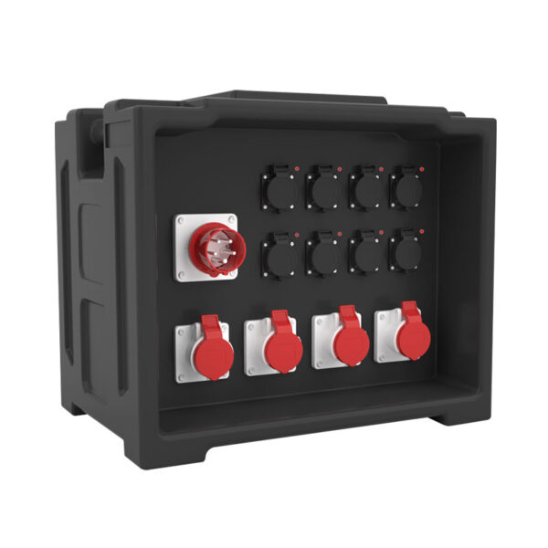 4PHLTD stage lighting distribution box portable stage distribution box stage DJ equipment LED lighting eight black national standard sockets four industrial sockets one five pin plug