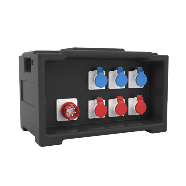 6PHLTD stage lighting and sound equipment, stage lighting distribution box equipped with six industrial sockets and one 5-pin industrial plug