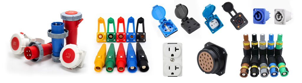 Industrial plugs and sockets