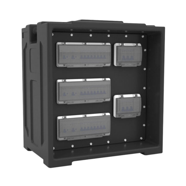 PHLTD Large Stage LED Lighting Display Panel Power Distribution Box Stage Power Box with Five Waterproof Window Cover Independent Switches