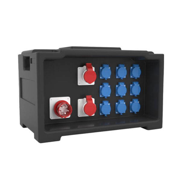 PHLTD stage lighting and sound equipment, stage lighting distribution box equipped with 9 European standard sockets, 2 industrial sockets, and 1 industrial plug