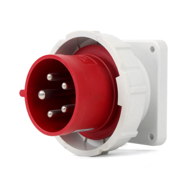 PHLTD high current IP67 waterproof industrial plug socket 5-core 32A concealed plug 380-415V solid brass