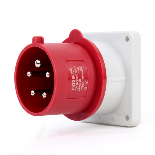 PHLTD waterproof power supply industrial concealed plug core 32A plug concealed plug 220-250V